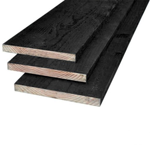 tablas madera de abeto pintada negro