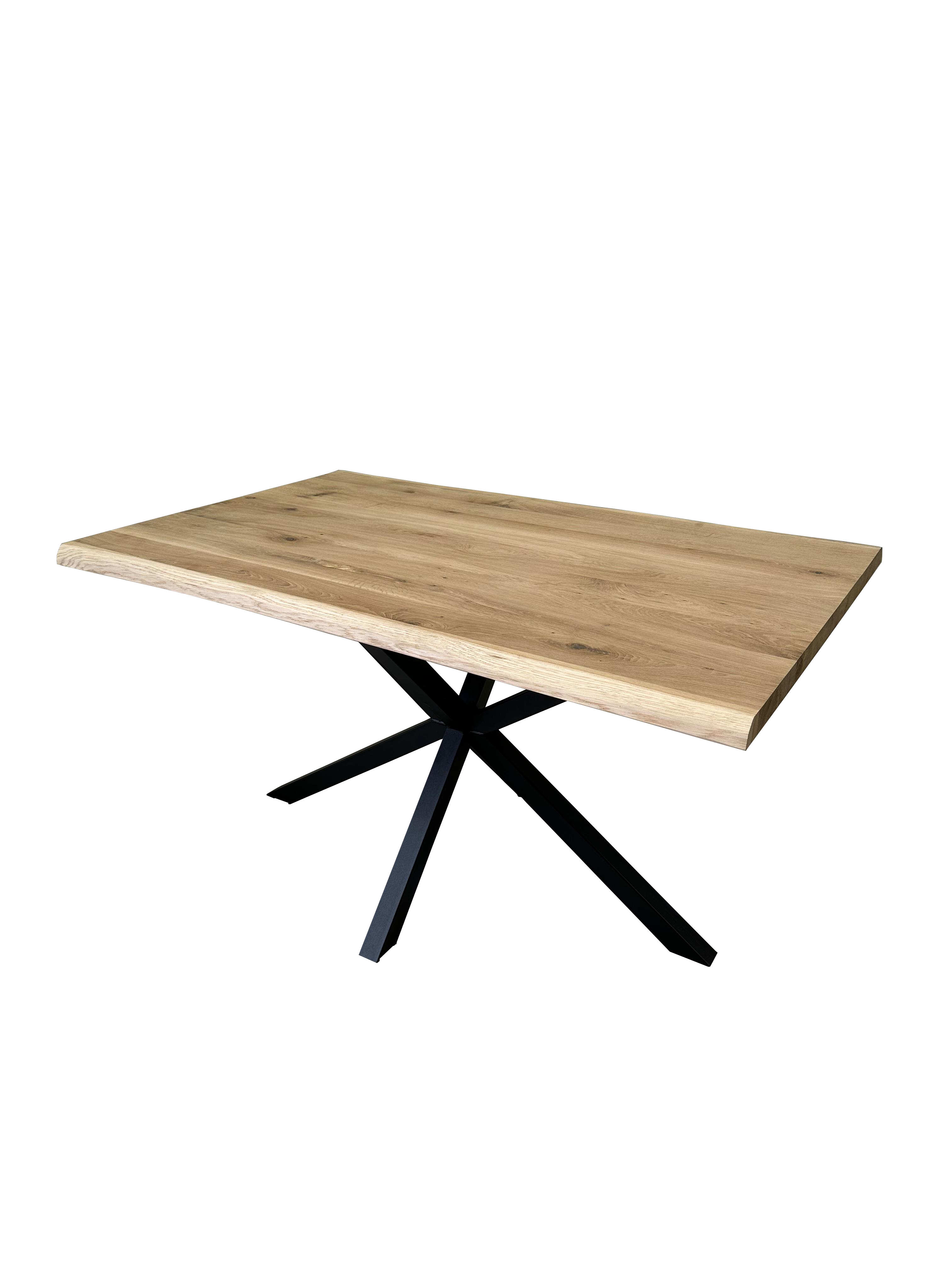 Mesa de comedor 140 x 90cm – madera de roble maciza pata central 120x75
