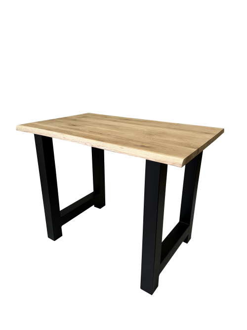 Mesa alta de comedor 140 x 90cm - madera de roble maciza patas altas H