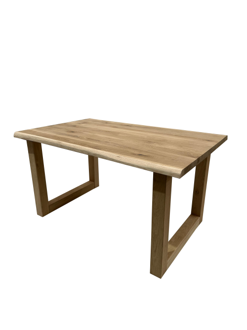 Mesa de comedor 140 x 90cm - madera de roble maciza patas U roble