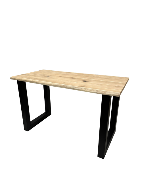 Mesa de comedor 200 x 100cm – madera de roble maciza U alta hierro