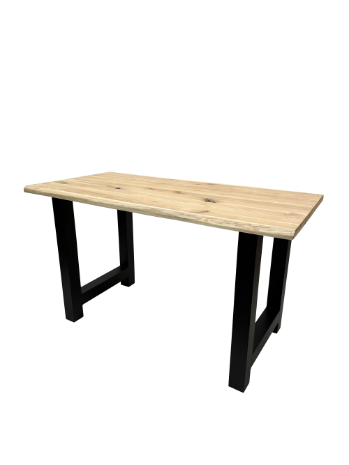 Mesa de comedor 200 x 100cm – madera de roble maciza H alta hierro