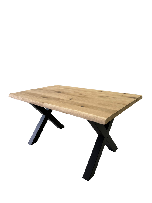 Mesa de comedor 140 x 90cm – madera de roble maciza patas X 8x8