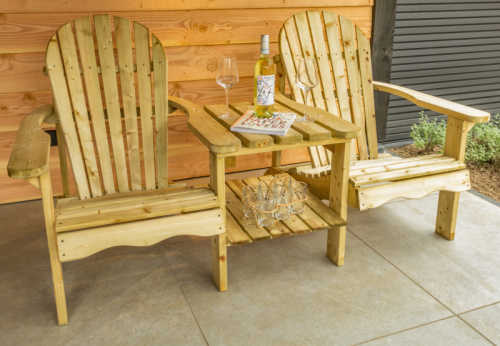 LoveSeat de madera de Pino Impregnada 175cm