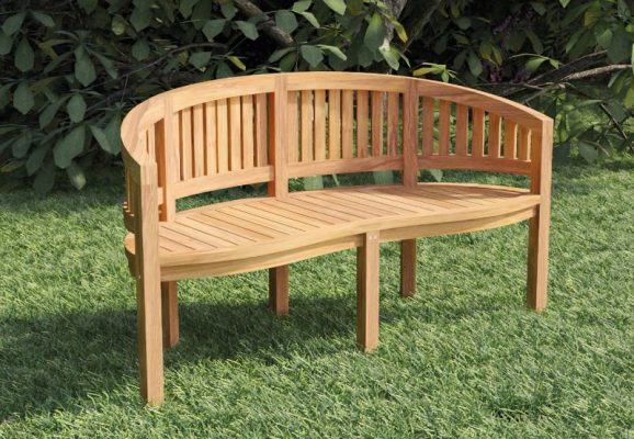 Banco de Madera de Teca 150cm EXTERIOR banana
