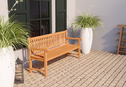 Banco de Madera de Teca 120cm EXTERIOR bretagne